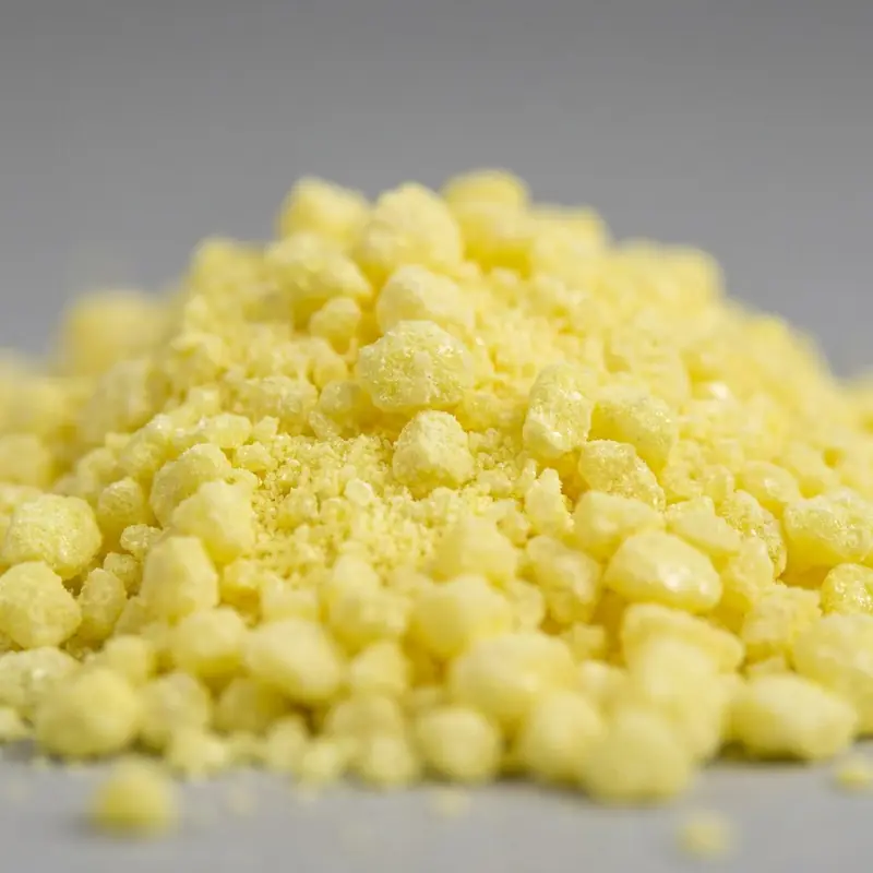 Pile of yellow granular sulphur, representing BRONCI's Granular Sulphur supply